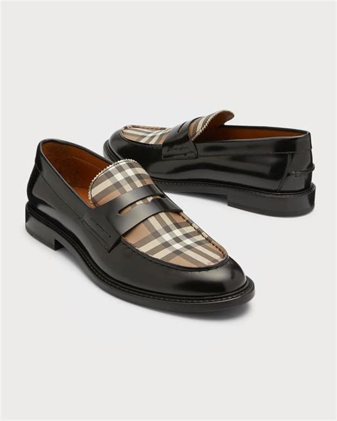 burberry men's flip flops|Burberry loafers men's.